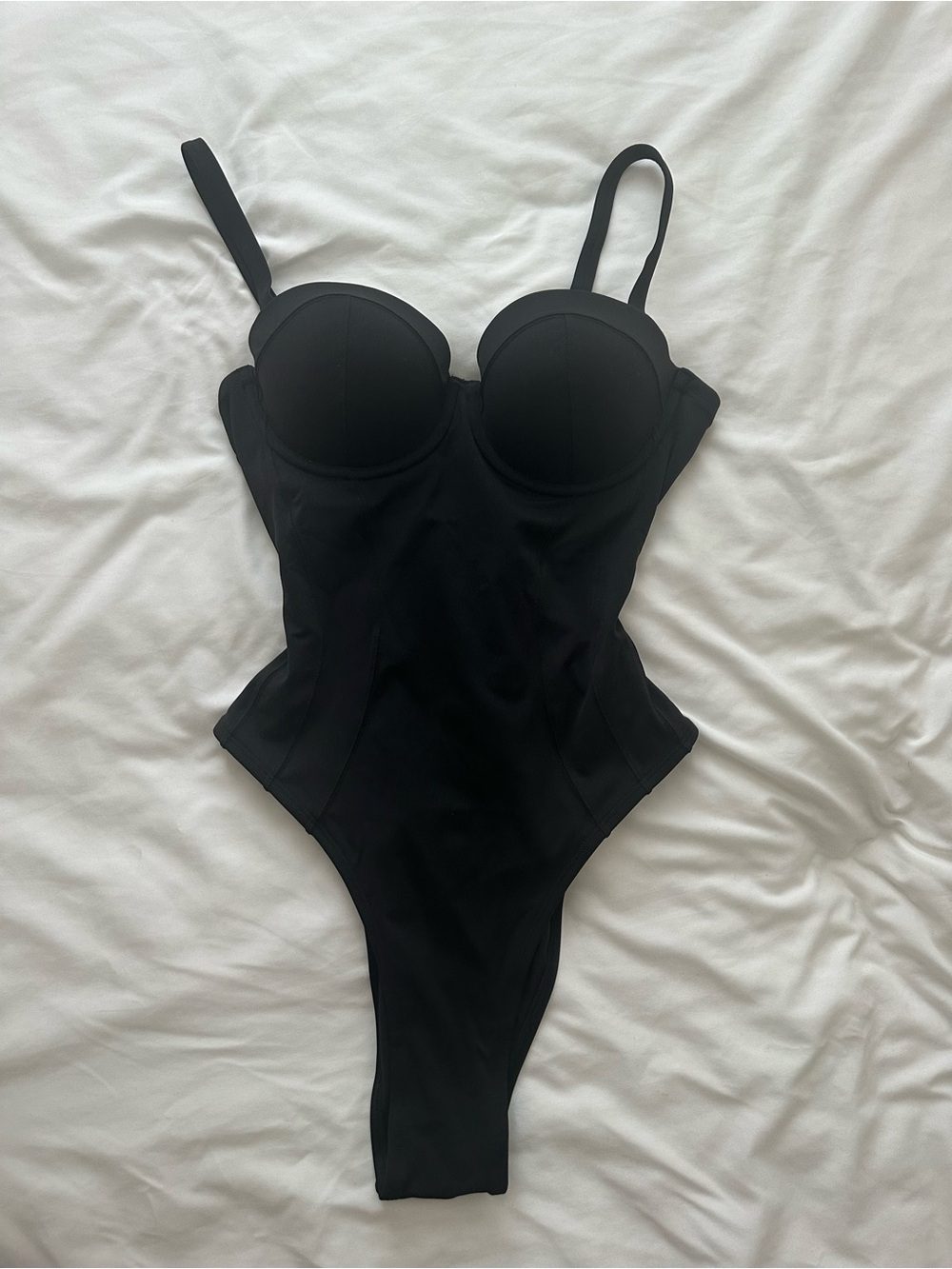 Women’s TA3 Black Molded-Cup cinch waist One-Piece Bathing Suit
